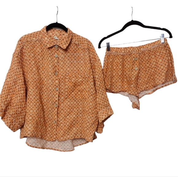 NWT  Intimately Free People Linen Daydreamer Set / Sand Combo - Picture 2 of 10